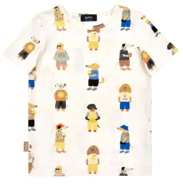Hebe - T-Shirt With Dogs Print (SS23013)